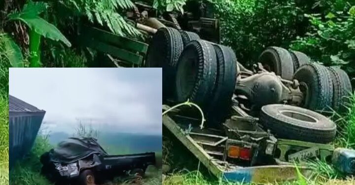 Viral! Tabrakan di Jalan Pakoba Boltim: Tronton Terguling, Ini Identitas Pemilik Pickup yang Hancur