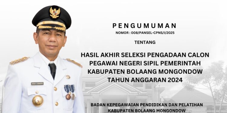 Pemkab Bolmong Umumkan Hasil Akhir Seleksi CPNS 2024, Cek Namamu di Sini