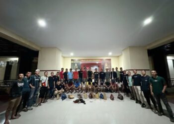 Dipimpin Kasatreskrim Polres Bolmong Grebek sabung Ayam: Puluhan Pelaku Diciduk, dan Kendaraan Disita