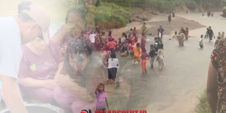 Sungai Tobayagan Jadi Saksi Warga Menjaga Tradisi Mongimbalu’ Kon Bulan Jelang Ramadhan