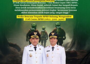 Bupati Yusra Alhabsyi Instruksikan Tanggap Darurat: Pemkab Bolmong Siaga Hadapi Cuaca Ekstrem