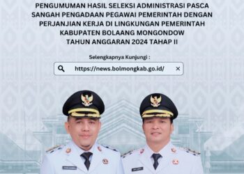Berikut Nama-nama PPPK tahun 2024 di Bolmong yang Memenuhi Syarat untuk Mengikuti Tes CAT