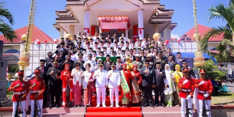 Bupati Yusra Alhabsyi Jadi Inspektur Upacara, Semarak HUT RI ke-80 Warnai Bolmong