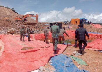 Aparat Gabungan Tertibkan Tambang Ilegal di Kawasan Konservasi PT JRBM, Alat Berat dan Lokasi Dipolice Line