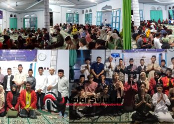 Jelang Ramadan, Mahasiswa KKD IAI Muhammadiyah dan Pemuda Bongkudai Barat Satukan Umat Lewat Isra Mi’raj