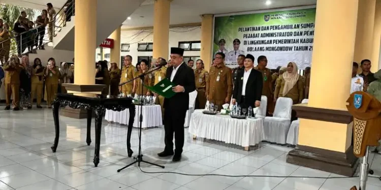 Yusra–Dony Putar Mesin Birokrasi Bolmong, Puluhan Pejabat Digeser Demi Percepatan Kinerja