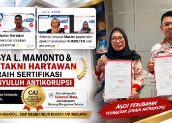 Prestasi Gemilang, Dua ASN Bolsel Tuai Pujian Usai Raih Sertifikasi Bergengsi KPK RI
