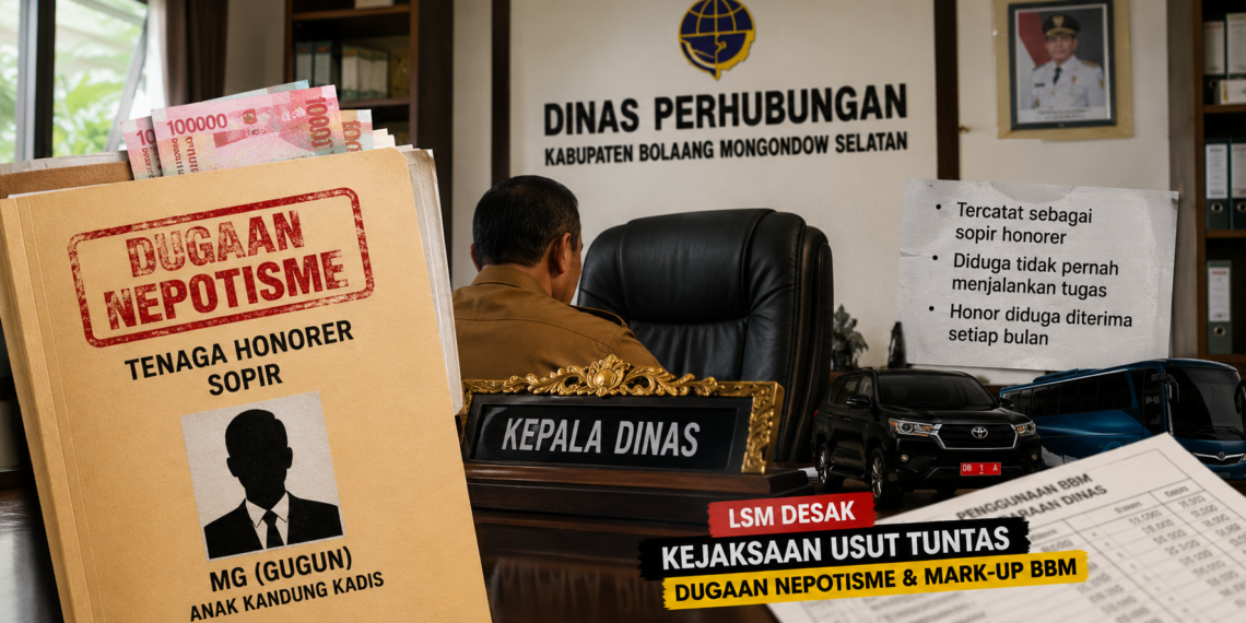 Anak Kadis Dishub Bolsel Diduga Jadi Honorer ‘Siluman’, LSM Desak Kejaksaan Usut Tuntas