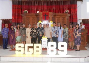 Dony Lumenta Bawa Pesan Kuat di HUT ke-89 GMIBM Buntalo: Gotong Royong Jadi Kunci Kemajuan