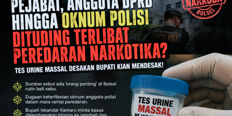 Isu Orang Penting dan Oknum Polisi Diduga Main Sabu Mencuat, Tes Urine Pejabat Bolsel Mendesak